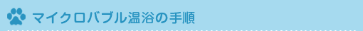 マイクロバブル温浴の手順